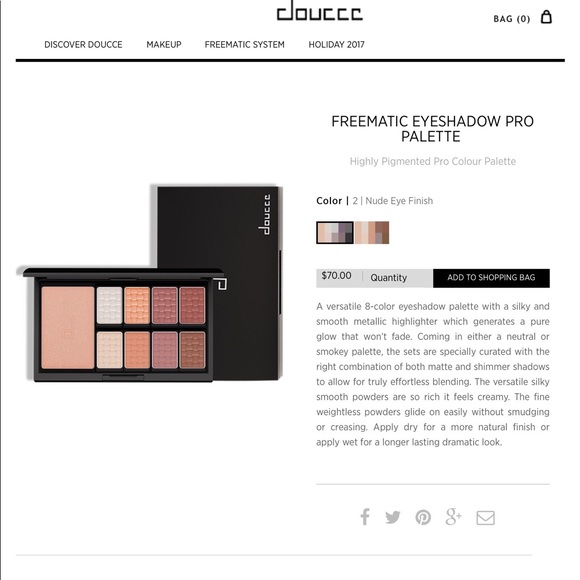 Doucce Freematic eyeshadow pro palette- nude - Picture 1 of 3
